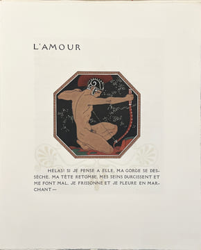 LES CHANSONS DE BILITIS. Taduit du grec. Illustrations de G. Barbier gravées sur bois par F.L. Schmied (1922). LOÜYS, Pierre - BARBIER, George.