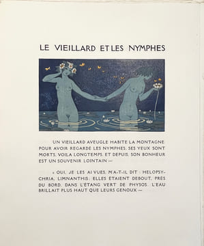 LES CHANSONS DE BILITIS. Taduit du grec. Illustrations de G. Barbier gravées sur bois par F.L. Schmied (1922). LOÜYS, Pierre - BARBIER, George.