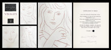 VISAGES. Quatorze lithographies accompagn&eacute;es de po&eacute;sies par Pierre Reverdy (1946). MATISSE, Henri - REVERDY, Pierre