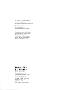 Derrière le Miroir n°243. GÉRARD TITUS-CARMEL. Janvier 1981.