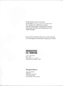 Derrière le Miroir n°213. GARACHE. Mars 1975