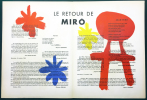 DERRIÈRE LE MIROIR n° 14-15. JOAN MIRO. Novembre-Décembre 1948.. MIRO, Joan
