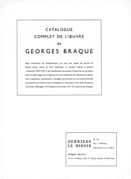 DERRIÈRE LE MIROIR N°112. EDITIONS MAEGHT 1958. Janvier-Février 1958.. BRAQUE, Georges - Miro, Joan, Pierre Tal-Coat, Raoul Ubac, Alberto Giacometti - ...