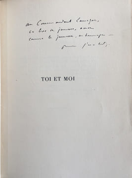 TOI ET MOI. Nouvelle édition ornée de deux dessins d'Édouard Vuillard. Exemplaire dédicacé.. GÉRALDY, Paul