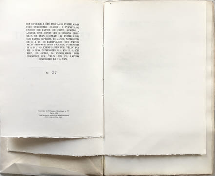 LE GRAND ÉCART. Roman illustré par l'auteur de vingt deux dessins dont onze en couleurs.. COCTEAU, Jean