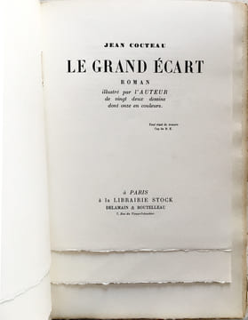 LE GRAND ÉCART. Roman illustré par l'auteur de vingt deux dessins dont onze en couleurs.. COCTEAU, Jean