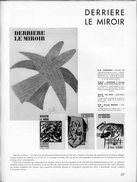 DERRIÈRE LE MIROIR N° 92-93 - 10 ANS D'ÉDITION. Décembre 1956.. MIRO, Joan - Giacometti, Alberto - Chagall, Marc - Bazaine, Jean - UBAC, Raoul - ...