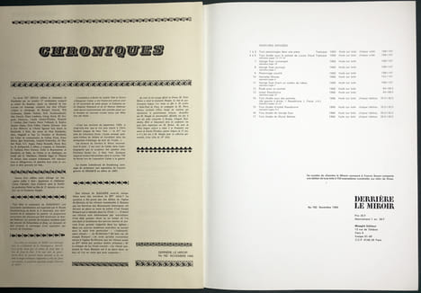 DERRIÈRE LE MIROIR N° 162. FRANCIS BACON. Novembre 1966.
. BACON, Francis - David Sylvester, Michel Leiris.