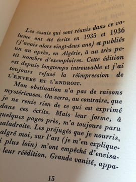 L'ENVERS ET L'ENDROIT. Essai. Pointe-sèche originale de Hans Bellmer.. CAMUS, Albert