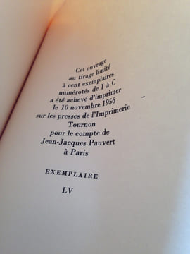 L'ENVERS ET L'ENDROIT. Essai. Pointe-sèche originale de Hans Bellmer.. CAMUS, Albert