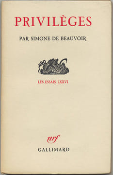 PRIVILÈGES. BEAUVOIR, Simone de
