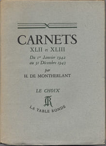 CARNETS XLII et XLIII. Du 1er Janvier 1942 au 31 Décembre 1943.
