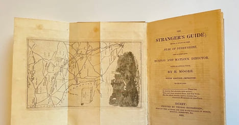 The stranger's guide ; being a pilot of the peak of Derbyshire, and a complete Buxton and Matlock director from an actual tour.. DERBYSHIRE. — MOORE ...