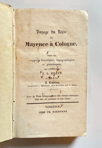 Voyage du Rhin de Mayence à Cologne. Sous ses rapports historiques, topographiques et pittoresques.