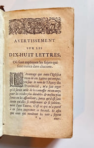 Les Provinciales ou les Lettres écrites par Louis de Montalte à un Provincial de ses Amis, et aux RR. PP. Jésuites. Sixième édition dans laquelle on a ajouté la lettre d'un avocat du Parlement à un de ses amis. 