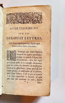 Les Provinciales ou les Lettres écrites par Louis de Montalte à un Provincial de ses Amis, et aux RR. PP. Jésuites. Sixième édition dans laquelle on a ...