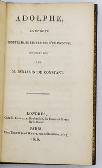 Adolphe, anecdote trouvée dans les papiers d’un inconnu. 