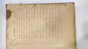 "Grosse" d’un jugement au bailliage de Montcenis concernant Jean Pageot et sa succession.1594-1595.. BOURGOGNE — DROIT. Manuscrit.