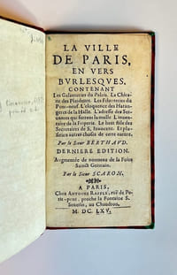 La Ville de Paris en vers burlesques. 