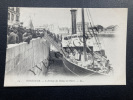 HONFLEUR-L'ARRIVEE DU BATEAU DU HAVRE-CARTE POSTALE. 