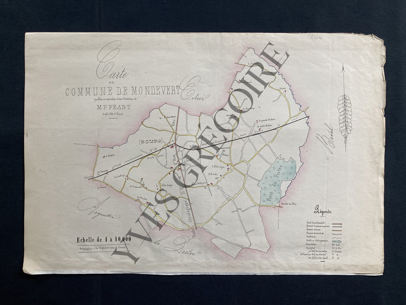 CARTE DE LA COMMUNE DE MONDEVERT (ARRONDISSEMENT DE VITRE-ILLE ET VILAINE). 