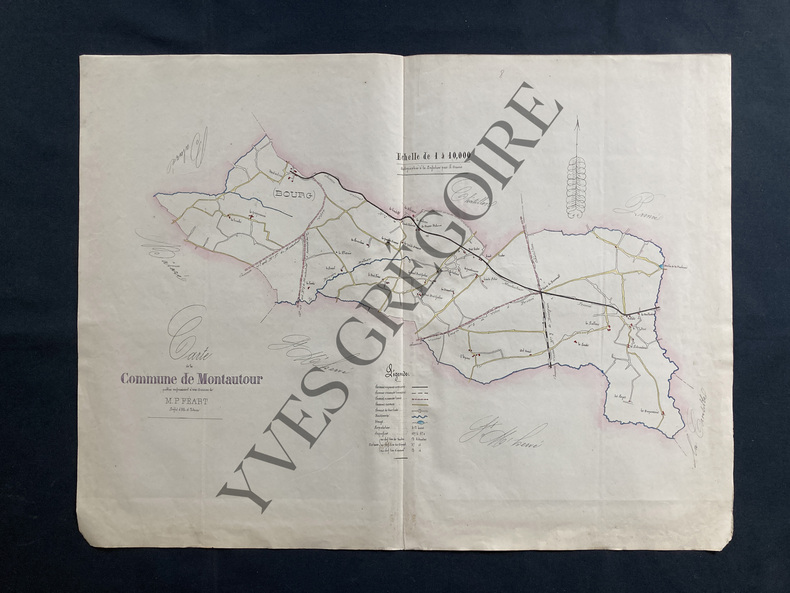 CARTE DE LA COMMUNE DE MONTAUTOUR (ARRONDISSEMENT DE VITRE-ILLE ET VILAINE). 