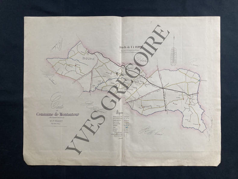 CARTE DE LA COMMUNE DE MONTAUTOUR (ARRONDISSEMENT DE VITRE-ILLE ET VILAINE). 