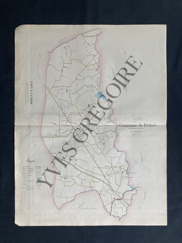 CARTE DE LA COMMUNE DE PRINCE (ARRONDISSEMENT DE VITRE-ILLE ET VILAINE). 