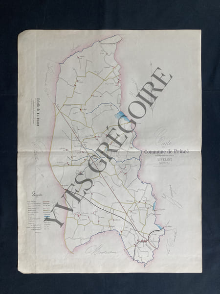 CARTE DE LA COMMUNE DE PRINCE (ARRONDISSEMENT DE VITRE-ILLE ET VILAINE). 