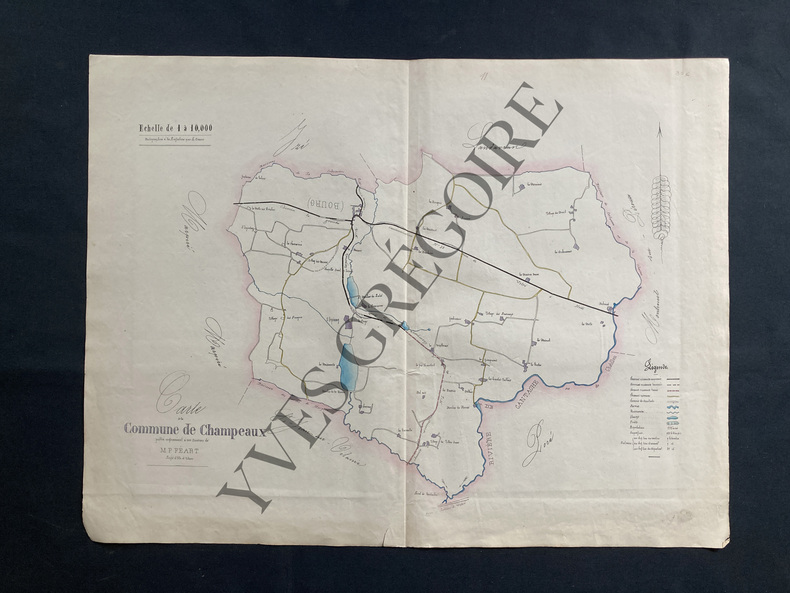 CARTE DE LA COMMUNE DE CHAMPEAUX (ARRONDISSEMENT DE VITRE-ILLE ET VILAINE). 