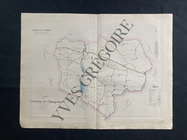 CARTE DE LA COMMUNE DE CHAMPEAUX (ARRONDISSEMENT DE VITRE-ILLE ET VILAINE). 