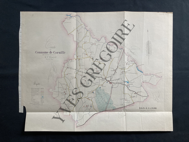 CARTE DE LA COMMUNE DE CORNILLE (ARRONDISSEMENT DE VITRE-ILLE ET VILAINE). 