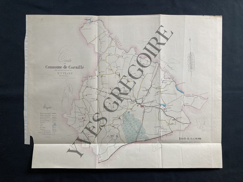 CARTE DE LA COMMUNE DE CORNILLE (ARRONDISSEMENT DE VITRE-ILLE ET VILAINE). 