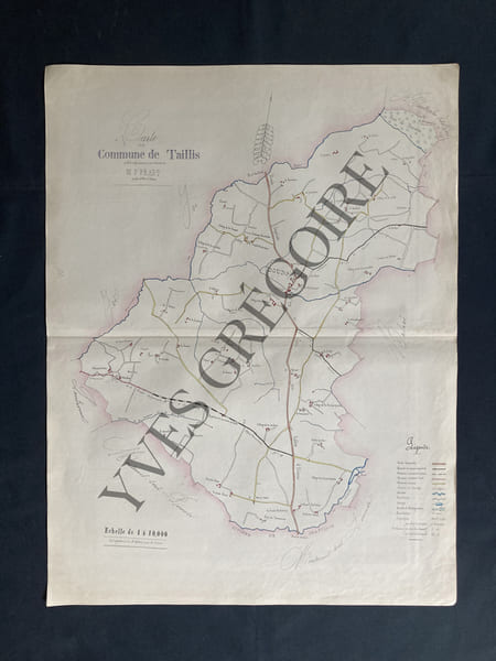 CARTE DE LA COMMUNE DE TAILLIS (ARRONDISSEMENT DE VITRE-ILLE ET VILAINE). 