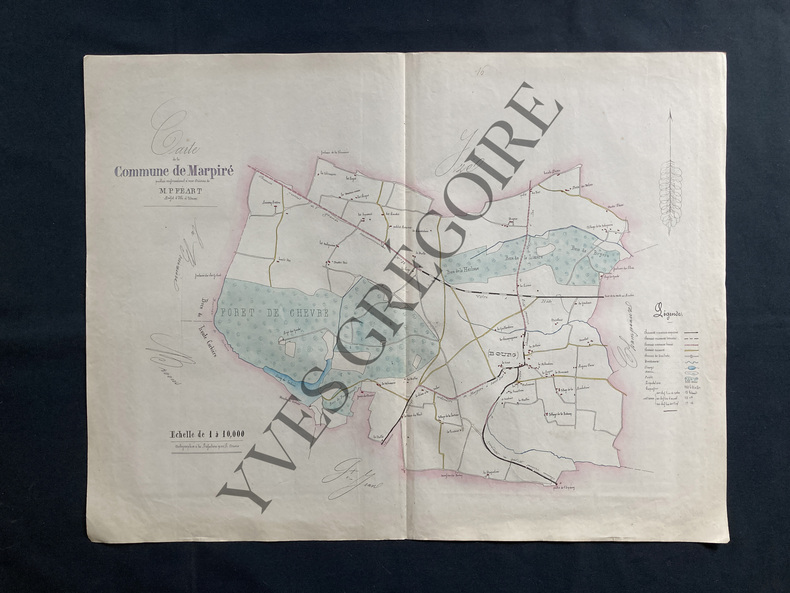 CARTE DE LA COMMUNE DE MARPIRE (ARRONDISSEMENT DE VITRE-ILLE ET VILAINE). 
