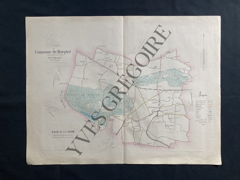 CARTE DE LA COMMUNE DE MARPIRE (ARRONDISSEMENT DE VITRE-ILLE ET VILAINE). 