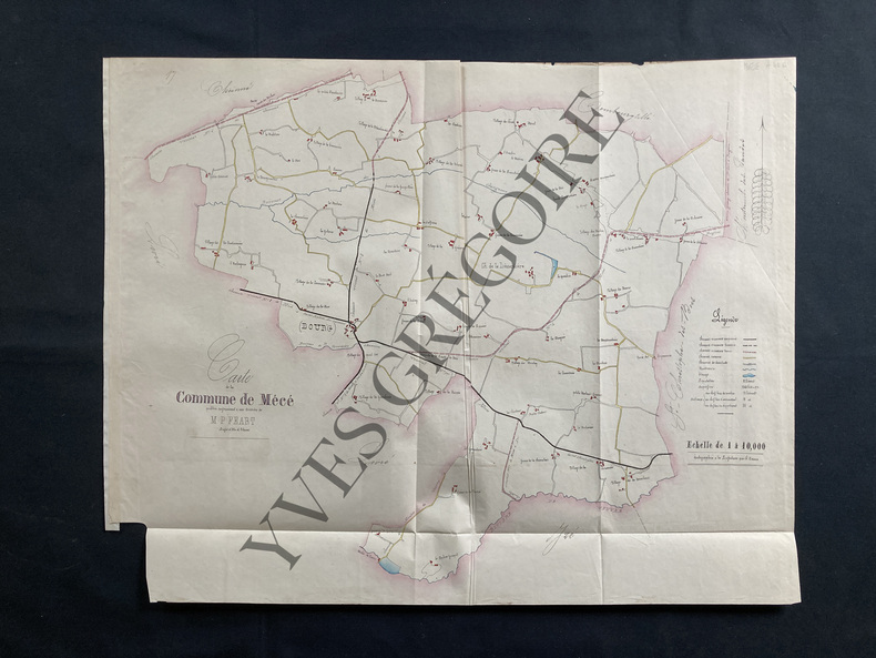 CARTE DE LA COMMUNE DE MECE (ARRONDISSEMENT DE VITRE-ILLE ET VILAINE). 