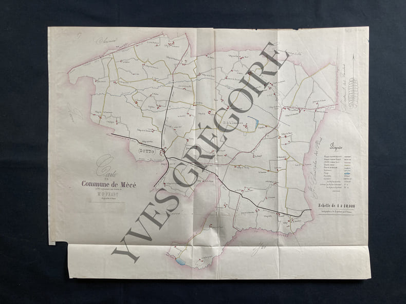 CARTE DE LA COMMUNE DE MECE (ARRONDISSEMENT DE VITRE-ILLE ET VILAINE). 