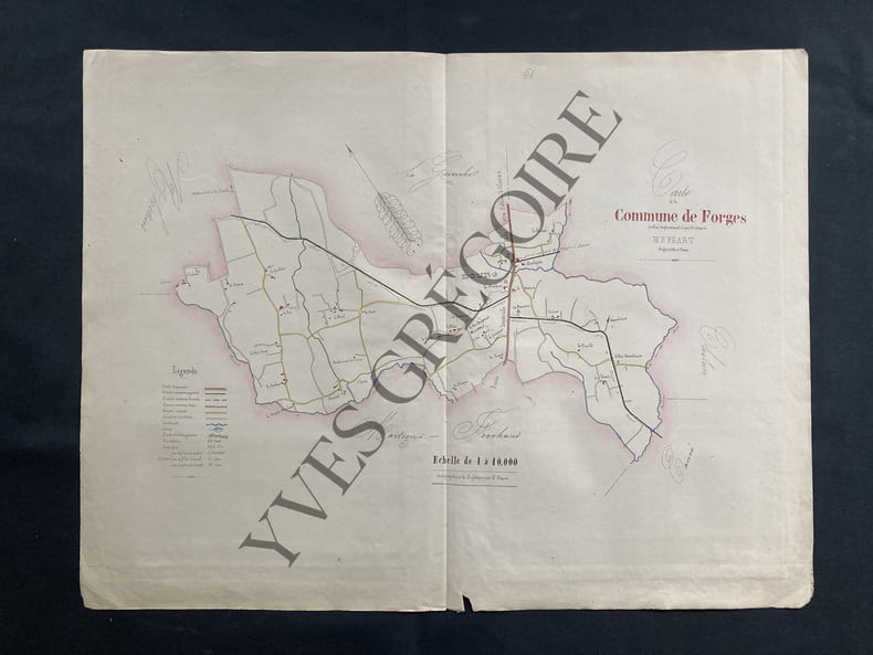 CARTE DE LA COMMUNE DE FORGES (ARRONDISSEMENT DE VITRE-ILLE ET VILAINE). 