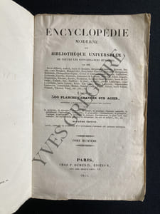 ENCYCLOPEDIE MODERNE OU BIBLIOTHEQUE UNIVERSELLE DE TOUTES LES CONNAISSANCES HUMAINES-TOME 8
