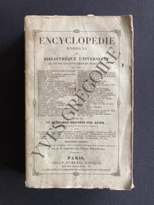ENCYCLOPEDIE MODERNE OU BIBLIOTHEQUE UNIVERSELLE DE TOUTES LES CONNAISSANCES HUMAINES-TOME 16