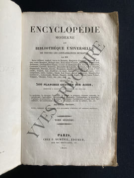ENCYCLOPEDIE MODERNE OU BIBLIOTHEQUE UNIVERSELLE DE TOUTES LES CONNAISSANCES HUMAINES-TOME 16. undefined