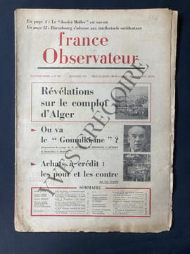 FRANCE OBSERVATEUR-N°355-28 FEVRIER 1957. undefined