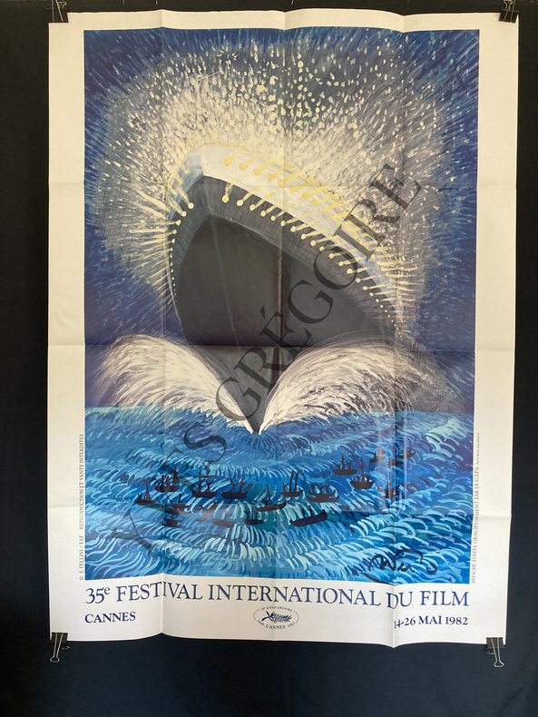 AFFICHE 35e FESTIVAL INTERNATIONAL DU FILM-CANNES 14-26 MAI 1982. 
