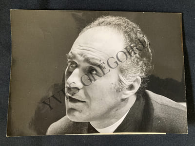 MICHEL PICCOLI-2 PHOTOGRAPHIES REPETITION "LE MISANTHROPE" AU THEATRE DE LA VILLE-SEPTEMBRE 1969
