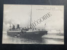 LE HAVRE LE TRANSATLANTIQUE "LA TOURAINE" PARTANT POUR NEW-YORK-CARTE POSTALE. 