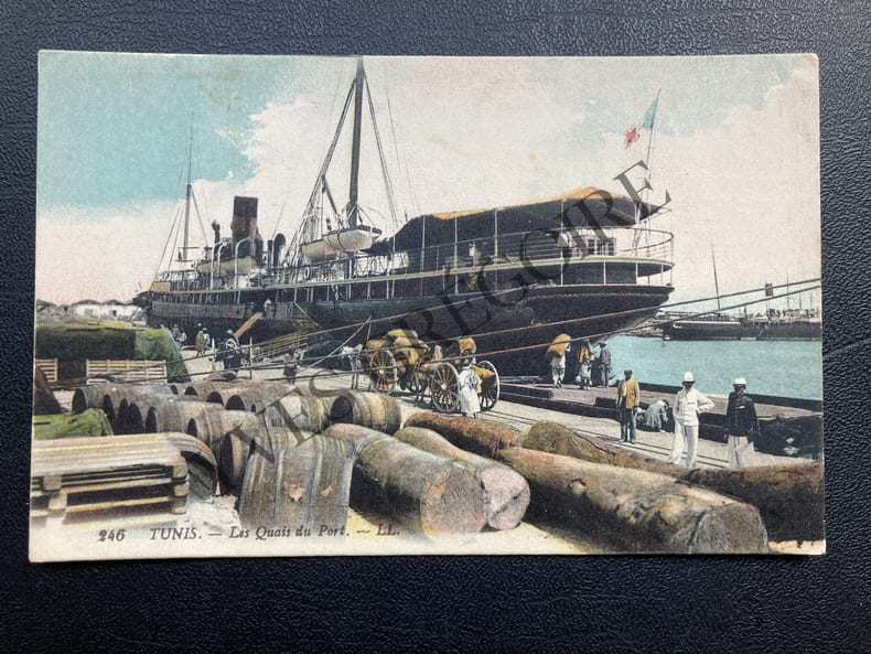 TUNIS-LES QUAIS DU PORT-CARTE POSTALE. 