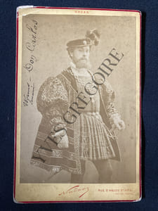 GUSTAVE WORMS-ROLE DE DON CARLOS-HERNANI-VICTOR HUGO-1877-PHOTOGRAPHIE NADAR