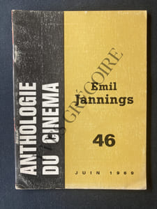 ANTHOLOGIE DU CINEMA-N°46-JUIN 1969-EMIL JANNINGS