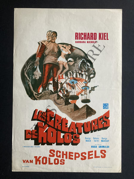 LES CREATURES DE KOLOS (THE HUMAN DUPLICATORS)-FILM DE HUGO GRIMALDI-1965-AFFICHE. 